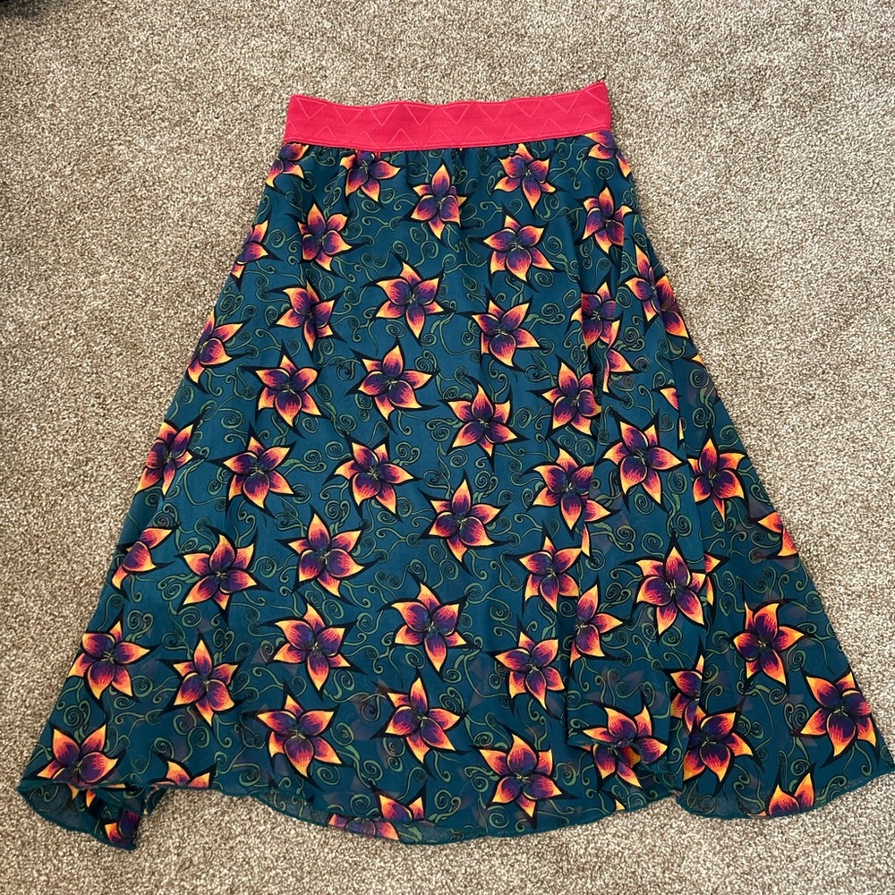 Floral A-Line Skirt - Multicolor